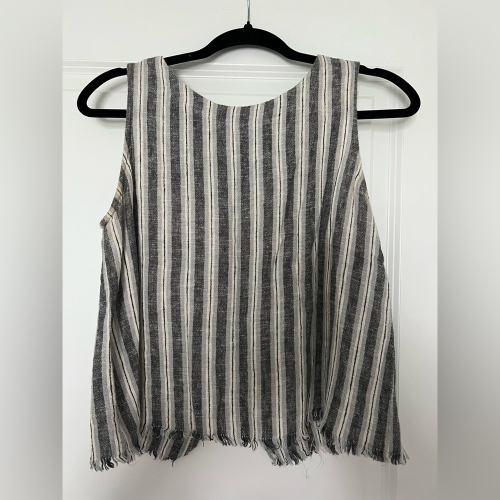 Drew Striped Linen Tank